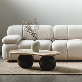 Fluf Big Left-Sided Module Light Beige, Boucle