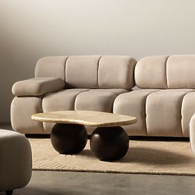 Fluf Big Left-Sided Module Light Beige, Velvet