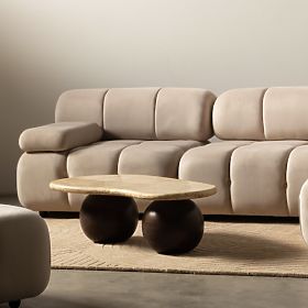 Fluf Big Left-Sided Module Light Beige, Velvet