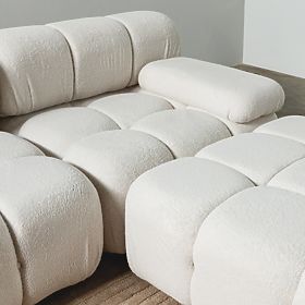 Fluf Big Right-Sided Module Light Beige, Boucle