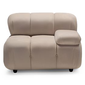 Fluf Big Right-Sided Module Light Beige, Velvet