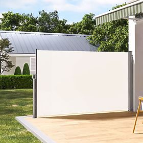 Folding Awning 300x180 cm Side Screen for Garden Terrace Beige, MultiGarden