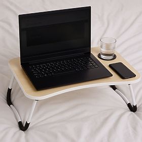 Folding Laptop Stand 60x40 cm with Lamp and Fan ModernHome, MODERNHOME