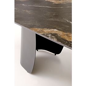 FORUM extendable table, black marble / black (3p=1pc)