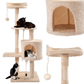 Four-Level Cat Scratcher Beige PJ-042 85 cm