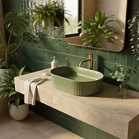 Furniture Washbasin Rea Vanda Pistachio Matt, Rea