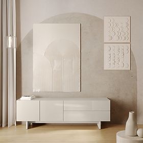 Glim TV Cabinet, Cashmere, Glossy