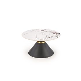 GORETTI Coffee Table White Marble / Black (2p=1pc)