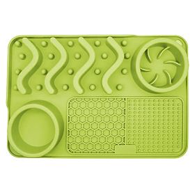 GREEN SLOW FEEDING LICK MAT