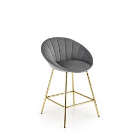 H112 Bar Stool Gray/Gold (2pcs)
