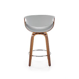 H123 Bar Stool Grey/Walnut (1p=1pc)