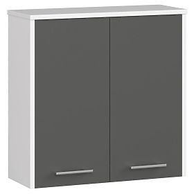Hanging Cabinet W 60 cm FIN 2D - White-Graphite Gray