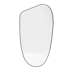 Hanging Mirror in Black Frame Frivatti, 60x100 cm, Irregular Shape