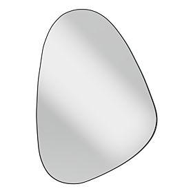 Hanging Mirror in Black Frame Libia, 76x51 cm, Irregular Shape