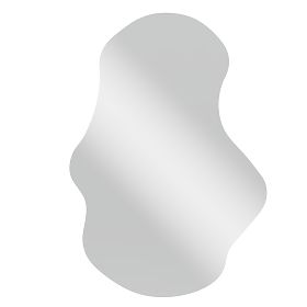 Hanging Mirror in Black Frame Zoe, 80x55 cm, Irregular Shape