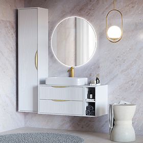 Hanging Mirror with LED Lighting Andrea 80 cm, Round, Anti-Fog