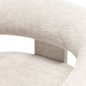 Hella Light Beige Relaxation Chair, Boucle, Rounded