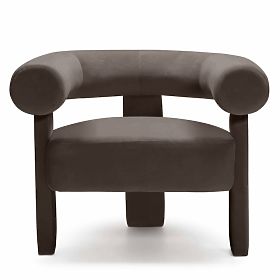 Hella Relaxation Chair Brown, Velvet, Rounded