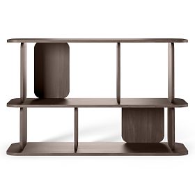 Low Shelf Tulumo, Rounded, Walnut Villa
