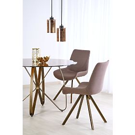 LUNGO Table Antique Gold / Brown (2p=1pc), Halmar