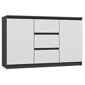 Malwa 2D3S Sideboard ANTHRACITE WHITE