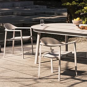 Marinelli Garden Chair, Aluminum, Light Beige