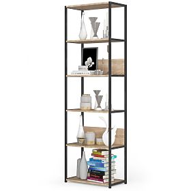 Metal Loft Shelf 60 cm - Black-Sonoma Oak - 6 Shelves
