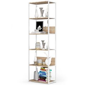 METAL LOFT SHELF 600 WHITE/SONOMA OAK