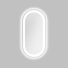 Mirror with LED Lighting Mattia, 100x50 cm, Oval, Silver, Anti-Fog