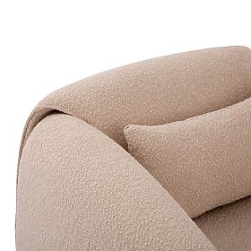 Miti Relaxation Armchair Light Beige, Boucle, Rounded