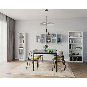 Modern Hanging Shelf with 8 Shelves White