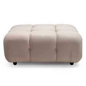 Modular Ottoman Fluf Big 96 cm Light Beige, Velvet