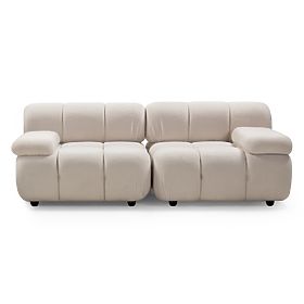 Modular Sofa Fluf Big 2-piece, Light Beige, Boucle
