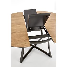MORETTI Extendable Table Top - Golden Oak / Gray, Legs - Anthracite (2p=1pc), Halmar