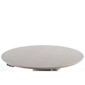 MUSCAT extendable table top - grey marble, leg - light grey / gold (3p=1pc)