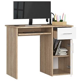 PIN WRITING DESK OAK SONOMA / WHITE
