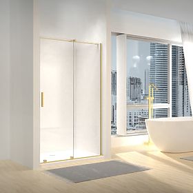 Rea Montana 120 Brushed Gold Shower Door, Rea