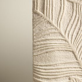 Rectangular Carpet Mona Tufted, Wool, Cream, Leaves, Carpet Size: 190x290