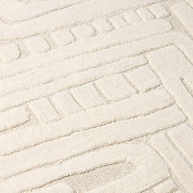 Rectangular Carpet Sophia, Tufted, Cotton, Cream, Carpet Size: 120x180