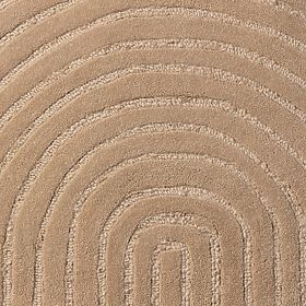 Rectangular Isla Rug, Arches, Tufted, Wool, Dark Beige, Rug Size: 190x290