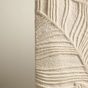 Rectangular Mona Tufted Wool Rug, Cream, Leaves, Rug Size: 160x230