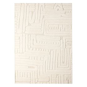 Rectangular Rug Sophia, Tufted, Cotton, Cream, Rug Size: 190x290