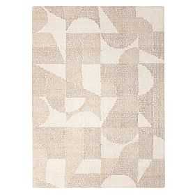 Rectangular Tulla Rug, Tufted, Wool, Cream/Beige, Rug Size: 190x290