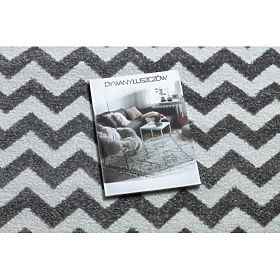 Round Carpet SKETCH - F561 Zigzag, Gray White