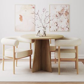 Round Dining Table Merlo 100 cm, Cremona Torro Oak