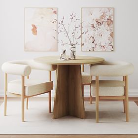 Round Dining Table Merlo 100 cm, Cremona Torro Oak