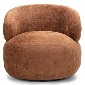 Rumble Swivel Chair Copper, Rounded Shape