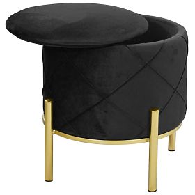 SAVANA BLACK POUF
