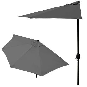 Semi-circular parasol for the terrace - grey, MultiGarden