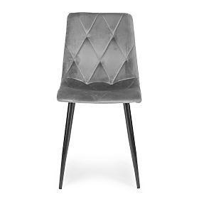 Set of 4 Upholstered Velvet Chairs for Dining and Living Room - Grey, MODERNHOME